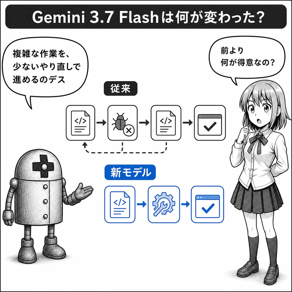 GoogleがGemini 3.7 Flashを公開　コーディングとAIエージェントを強化の説明画像