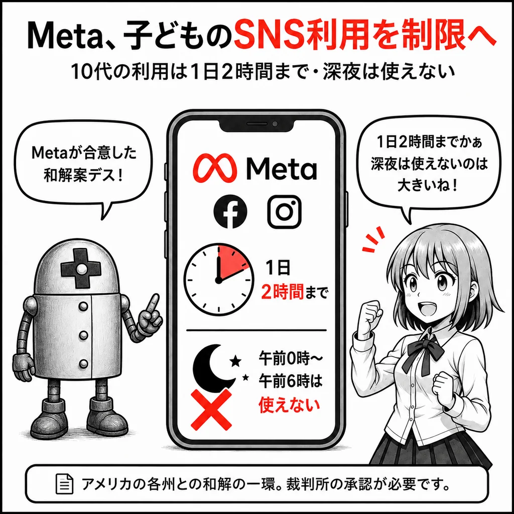 Meta、米国で10代のInstagram・Facebookを「1日2時間まで」に　州との和解案で