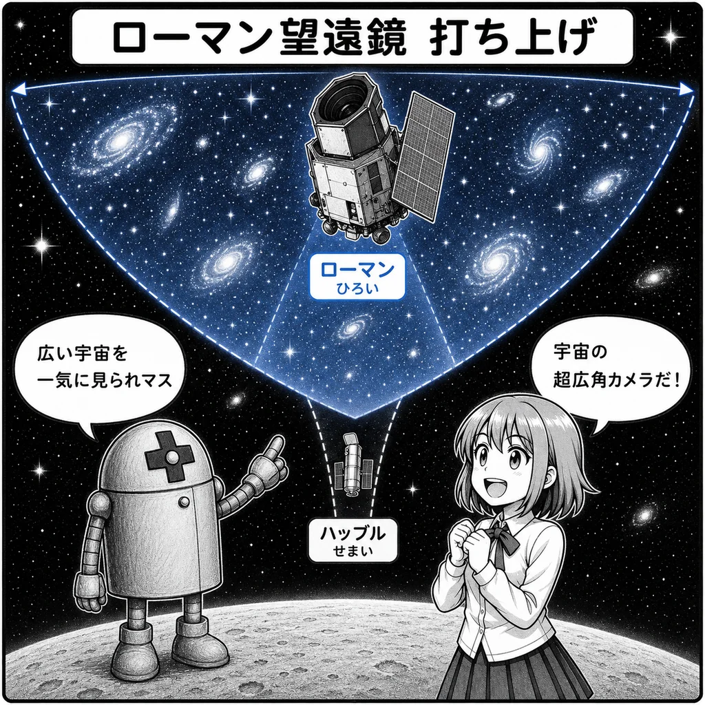 NASA「ローマン宇宙望遠鏡」打ち上げ成功 ハッブルの100倍以上広い範囲を一度に観測