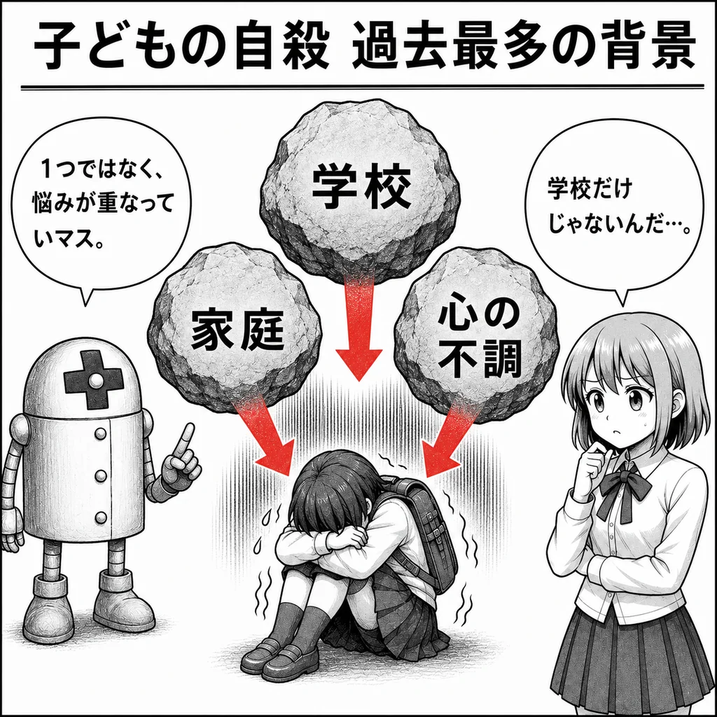 小中高生の自殺、2025年は過去最多538人　背景は「学校」だけではない
