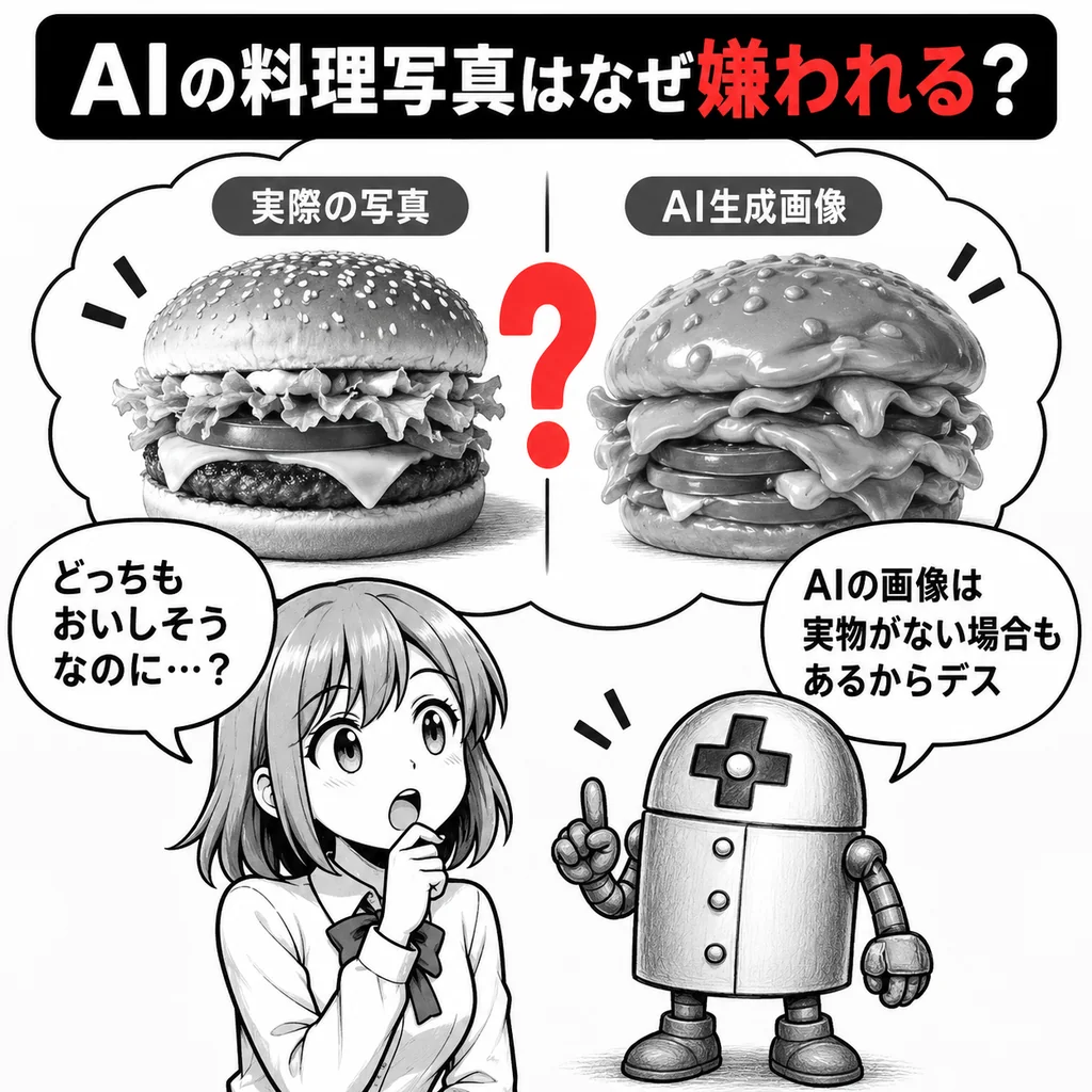 AI料理写真はなぜ嫌われる？　マクドナルドの“盛った写真”との決定的な違い