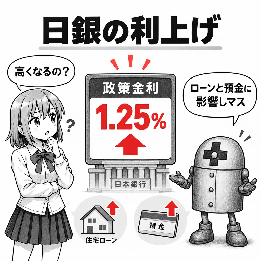 日銀が政策金利1.25%に 住宅ローンや預金はなぜ動く?「金利」の仕組みを解説