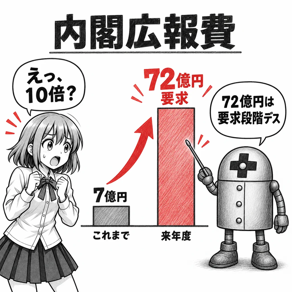 内閣広報室の予算が7億円→72億円要求へ　高市政権の「政策説明」と「政権PR」の境目は？
