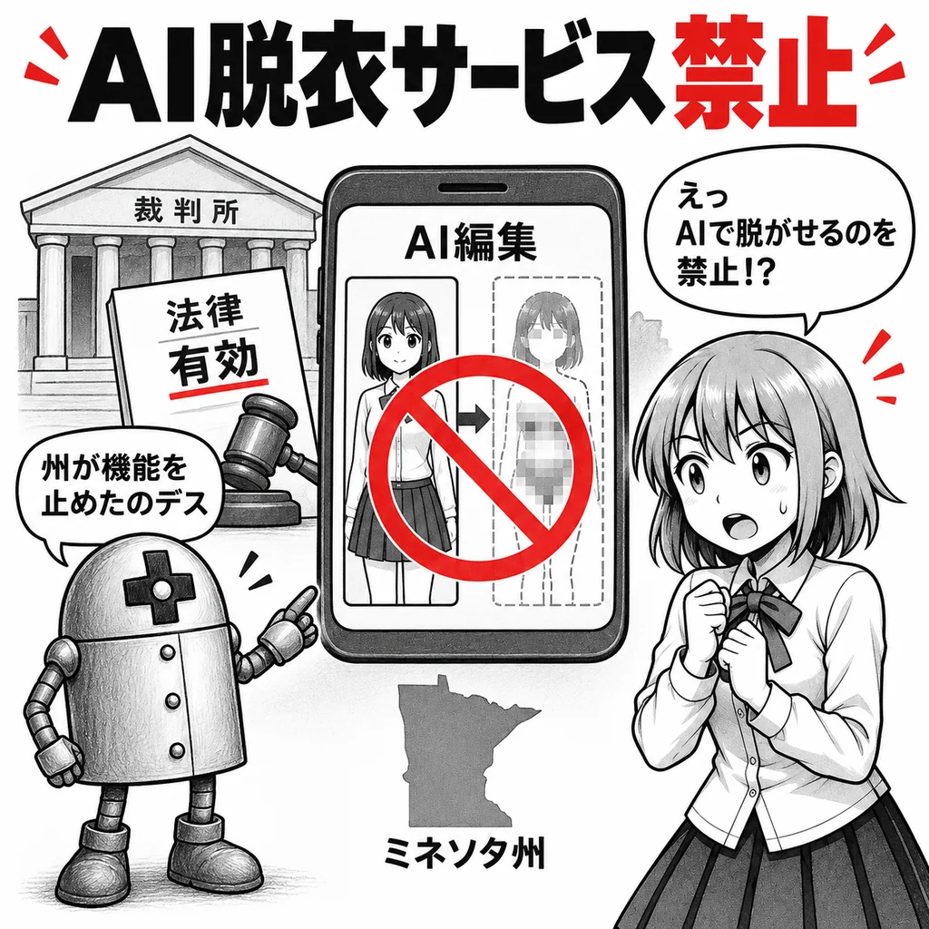 米ミネソタ州、「AIで服を脱がせる」機能を禁止 xAIの差し止め要求を裁判所が退ける