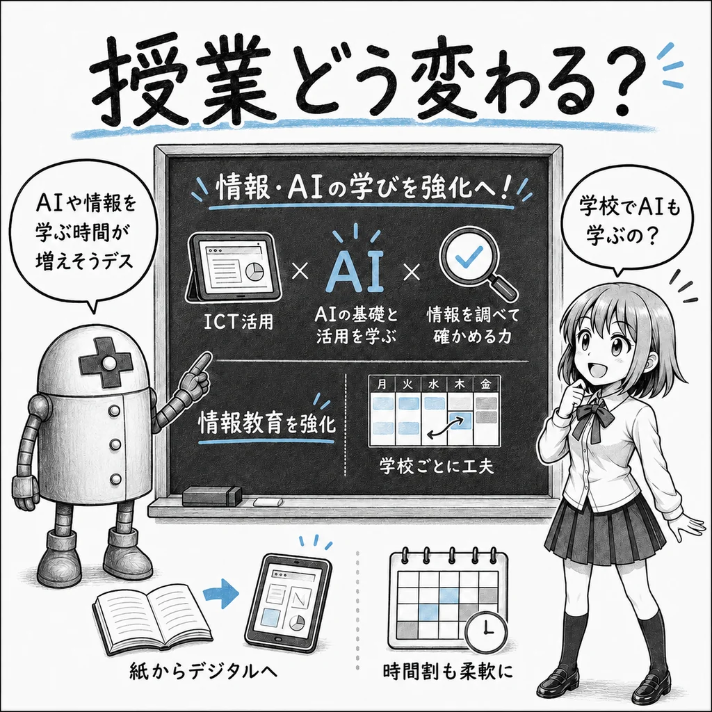 学校の授業はどう変わる? 次期学習指導要領の素案、AI・情報教育を大幅拡充へ