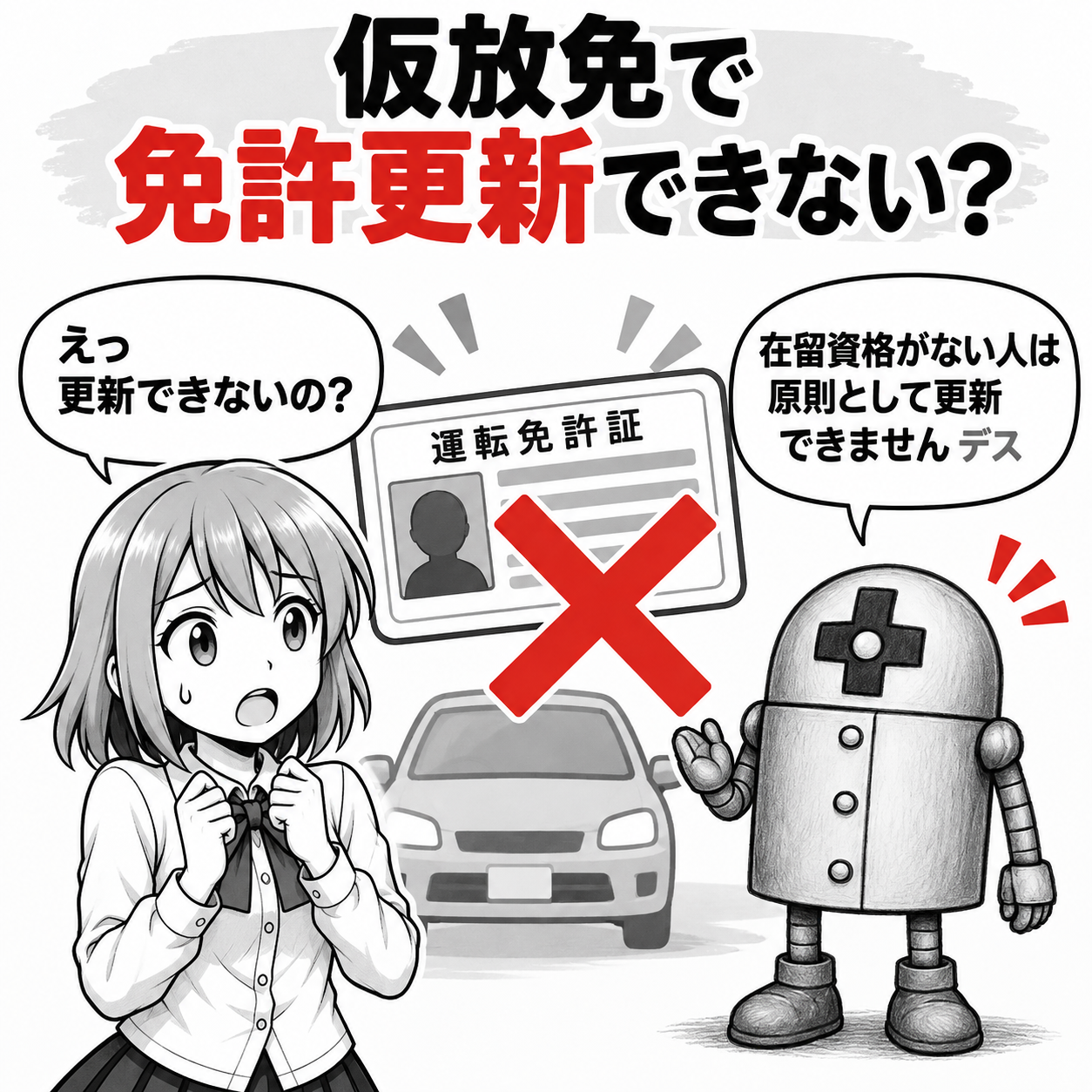 仮放免者の運転免許更新を拒否、裁判に 事故時の賠償はどう担保する?