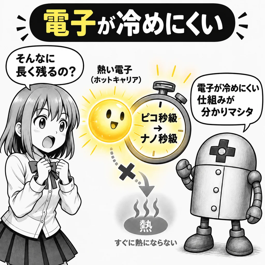 太陽電池の33%限界を超えられる? 電子が熱を失うまでをナノ秒級に延ばす仕組みを解明