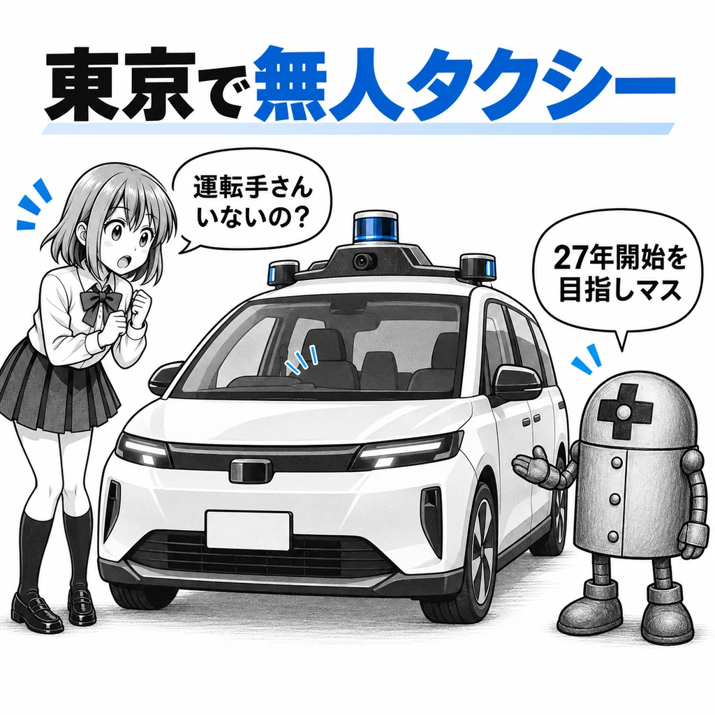 東京で完全無人タクシー、2027年開始を目指す GO・Waymo・日本交通が100台規模へ