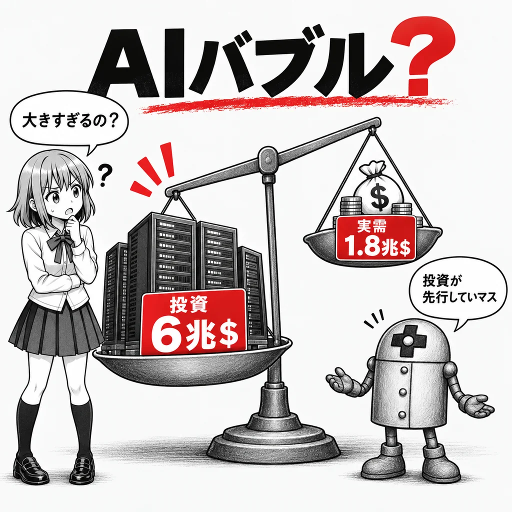AIが本物でも、AIバブルは起こりうる――6兆ドルという数字が示す“投資と実需の時間差”