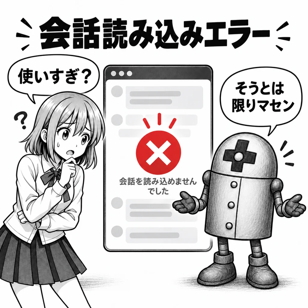 ChatGPTで「この会話を読み込めませんでした」が相次ぐ　使いすぎが原因？ 実は“会話を読むだけ”でもエラーになる