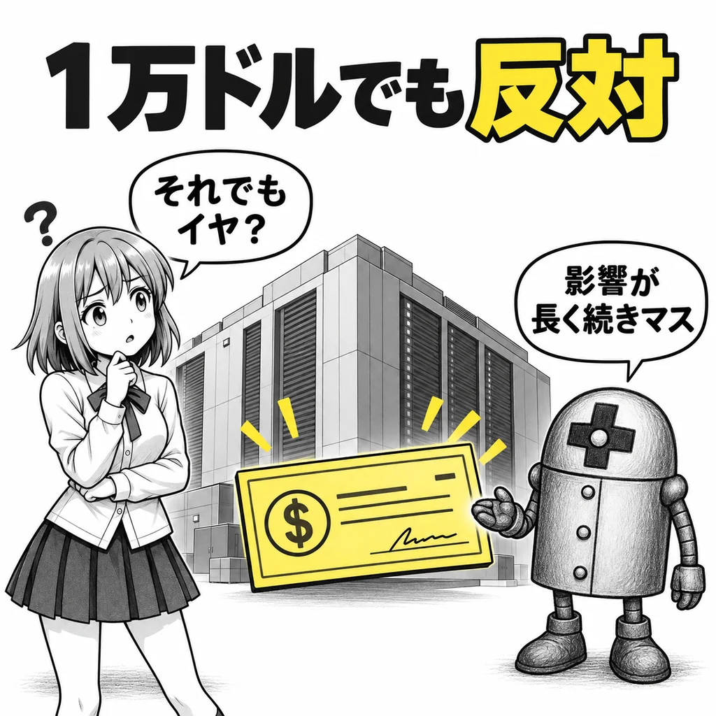 1世帯1万ドルでも反対続く　巨大データセンターはなぜそこまで嫌われる？